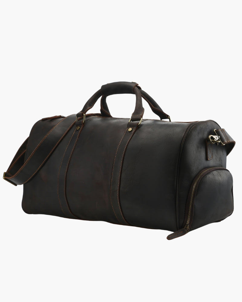 Montague Leather Duffle - Old Money