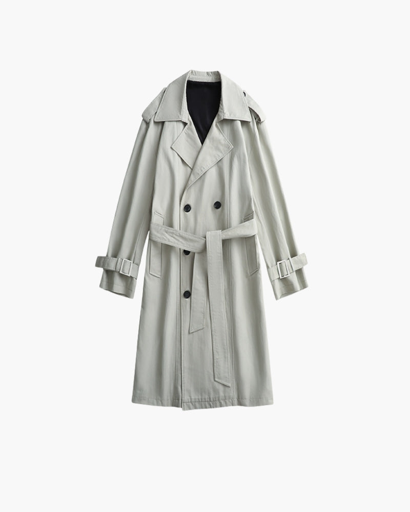 Classic Double-Breasted Trench Coat - Old Money