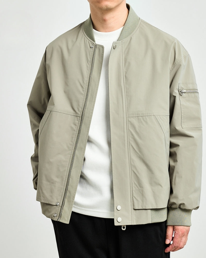 Minimalist Bomber Jacket - Old Money