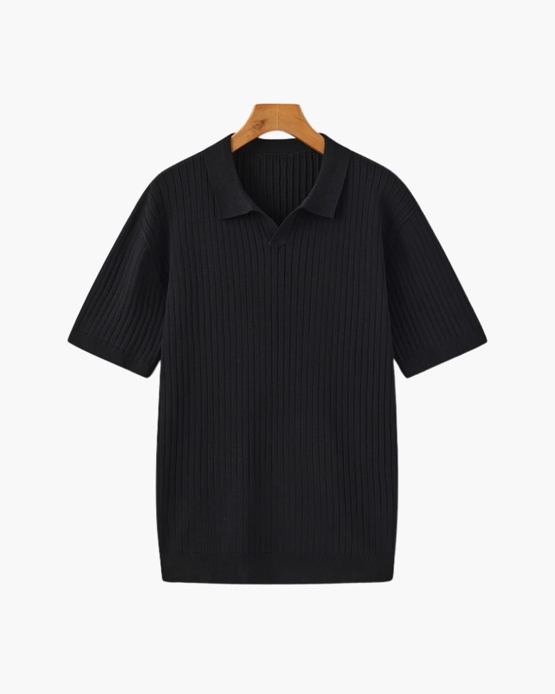Premium Ribbed Polo - Old Money
