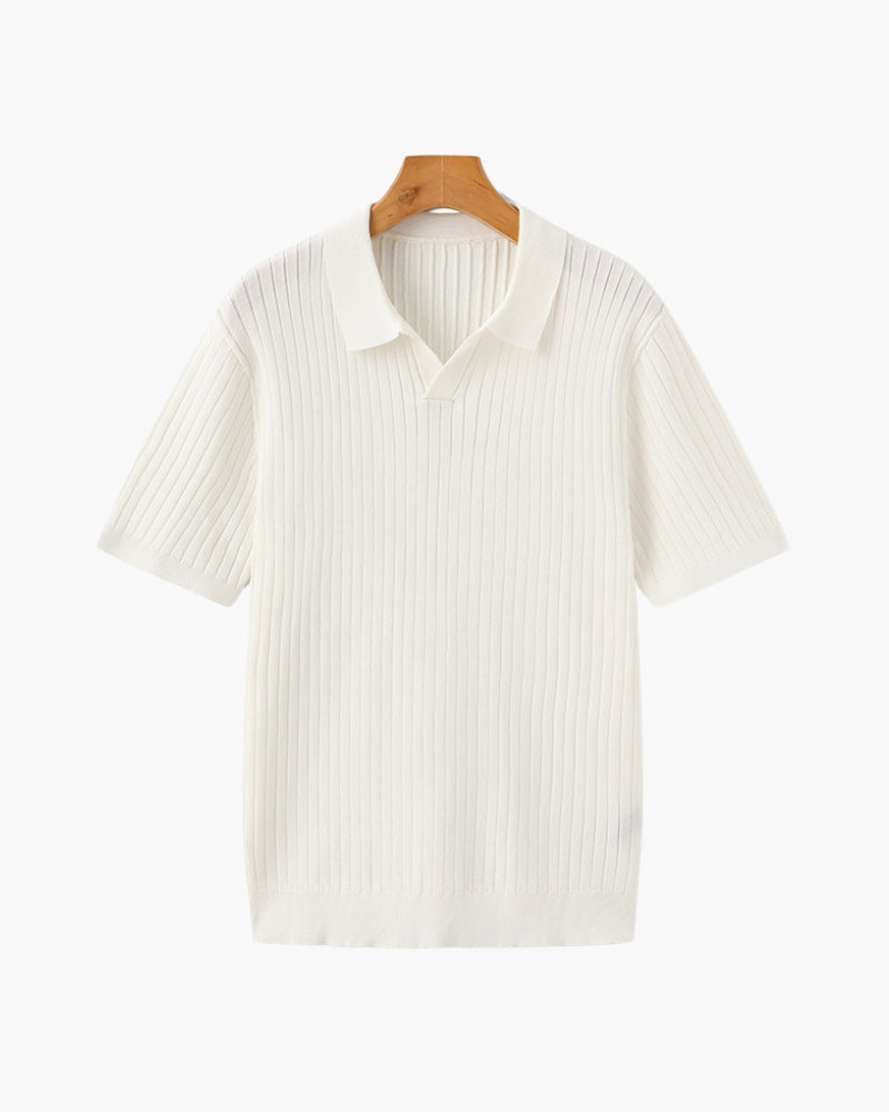 Premium Ribbed Polo - Old Money