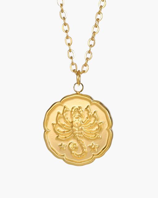 Zodiac Sign Necklace - Gold - Old Money