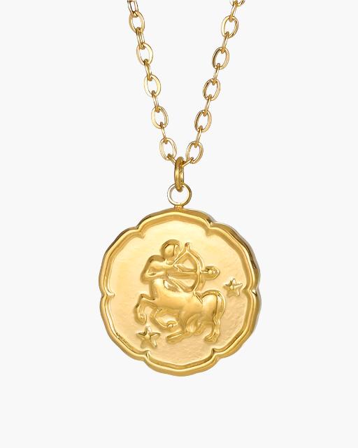 Zodiac Sign Necklace - Gold - Old Money
